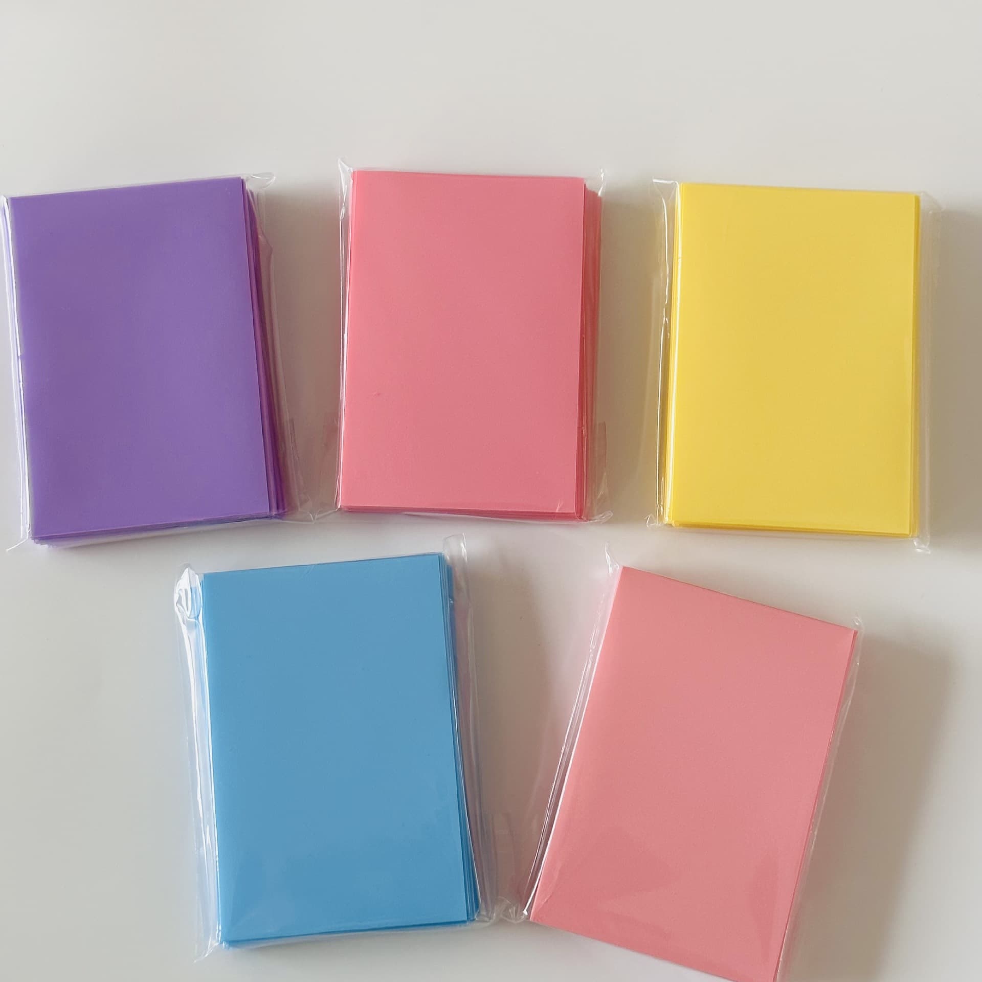 New Light Color Series 20s Thick Double-layer Card Film, 3-inch Album Small Card Protective Sleeve PP Frosted Card Cover Wholesale