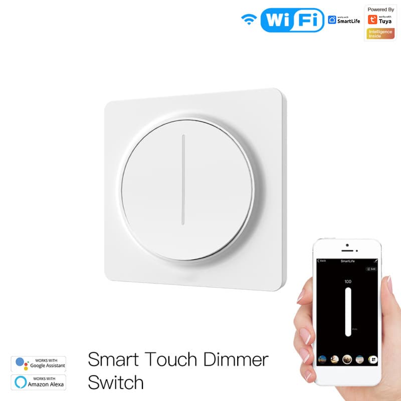 WiFi smart touch touch dimmer switch Tuya European standard smart dimmer switch