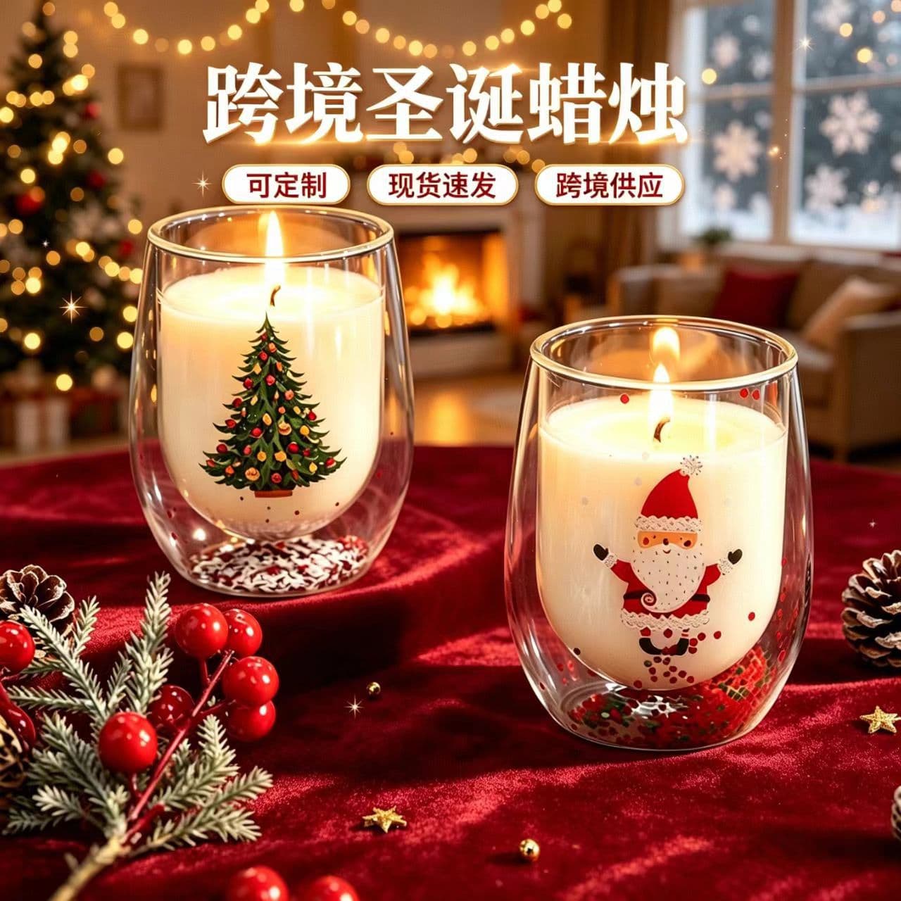 Factory Christmas Candle Bedroom Girl Fragrance Romantic Creative Light Fragrance Room Home Long-Lasting Fragrance Gift for Best Friend