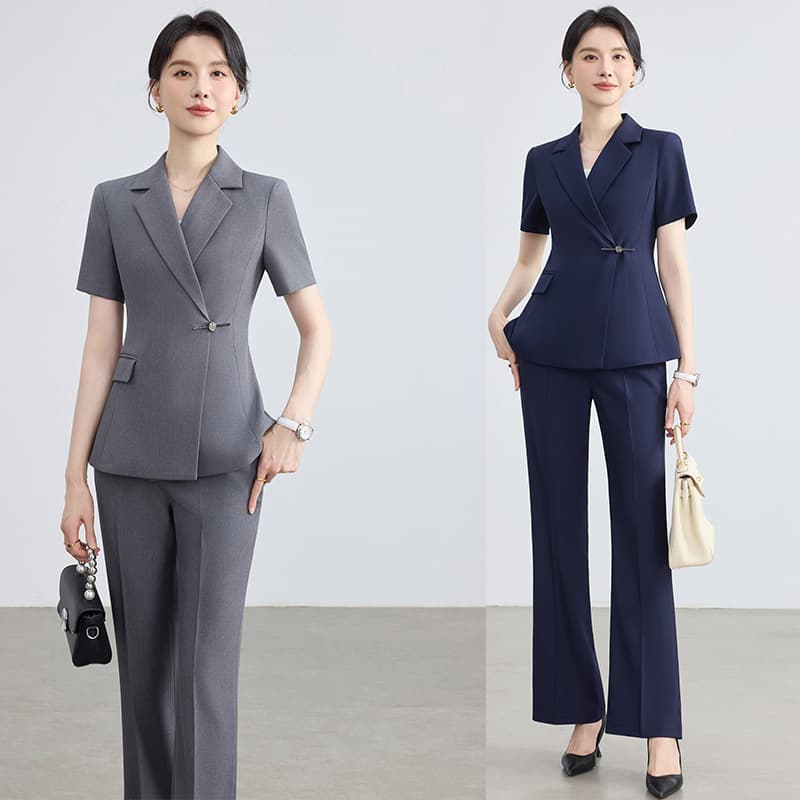 Black Casual Suit Set for Women 2026 New Chinese Style Fashionable Elegant Commuter Short-Sleeve Professional Formal Suit