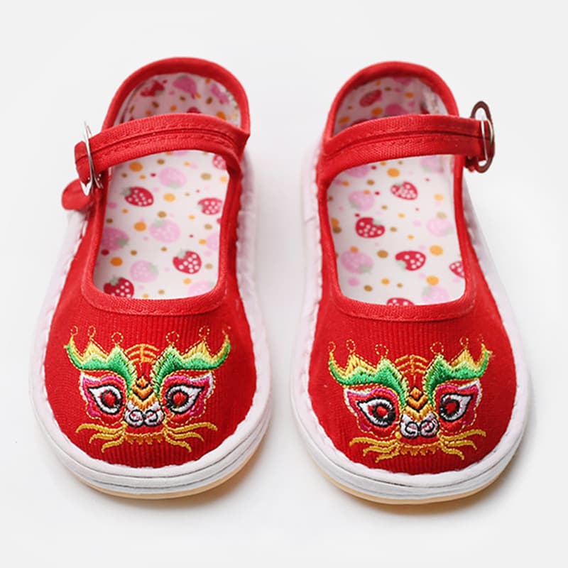 Handmade multi-layered cloth shoes for boys and girls, breathable tiger head shoes for babies aged 1-3 years old, tiger shoes, first birthday gift for toddlers.