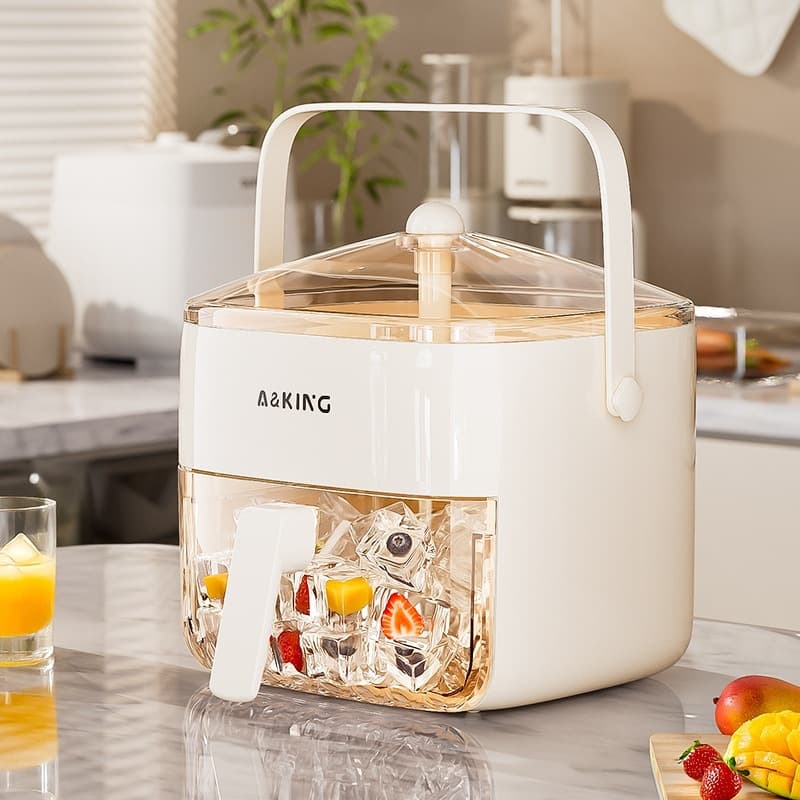Safe and large-capacity household grinding tool ice box ice tray freezer press refrigerator storage-level ice storage ice ball ice cube mold