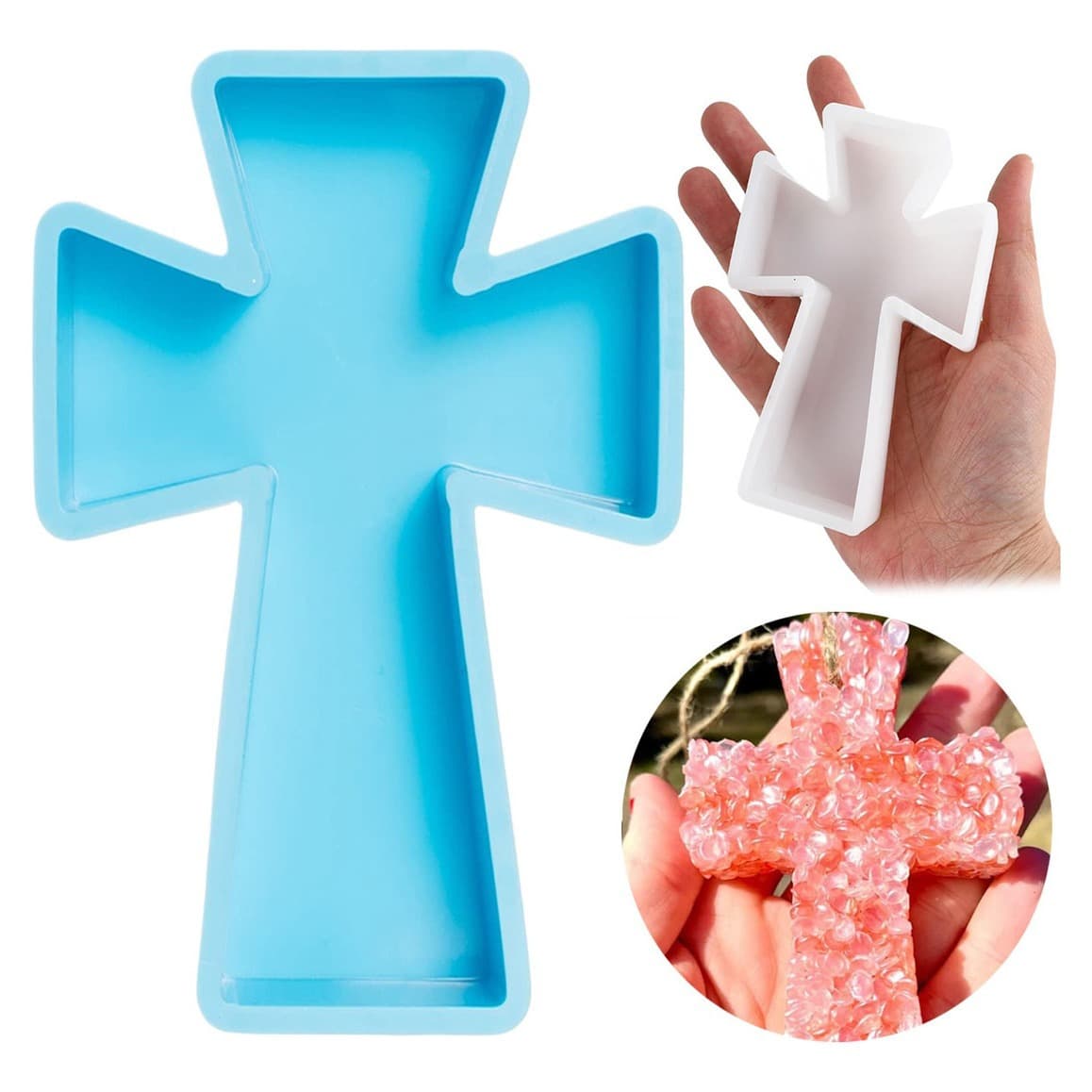 Silicone Mold, Vintage Cross Chocolate Cake Pudding Soap Mold, Baking Tool DIY