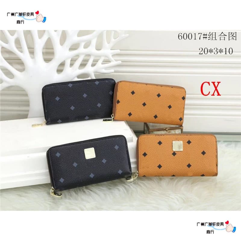 2021 European-American Style Horizontal Square Medium-Long Wallet, Single Zipper, Pebble Grain, Cross-Border Source 60017 PU Wallet