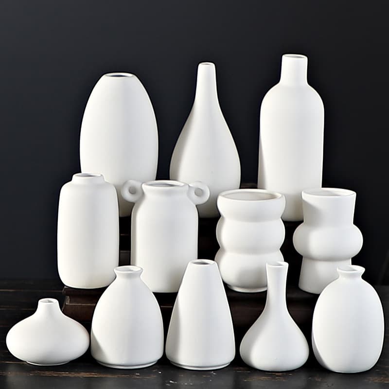 Amazon Cross-Border Ecommerce Exclusive Unglazed Vase Ceramic Set for Hotel and B&B Dried Flower Decoration