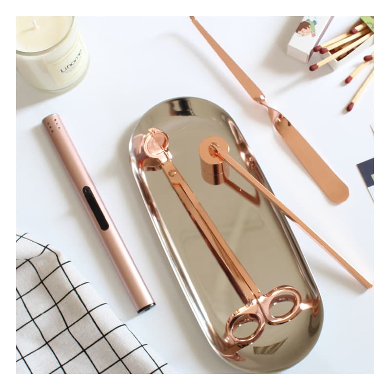 Aromatherapy Candle Tool Set Candle Scissors Wick Hook Snuffer Bell Cover Wick Trimmer Candle Accessories Gift Box