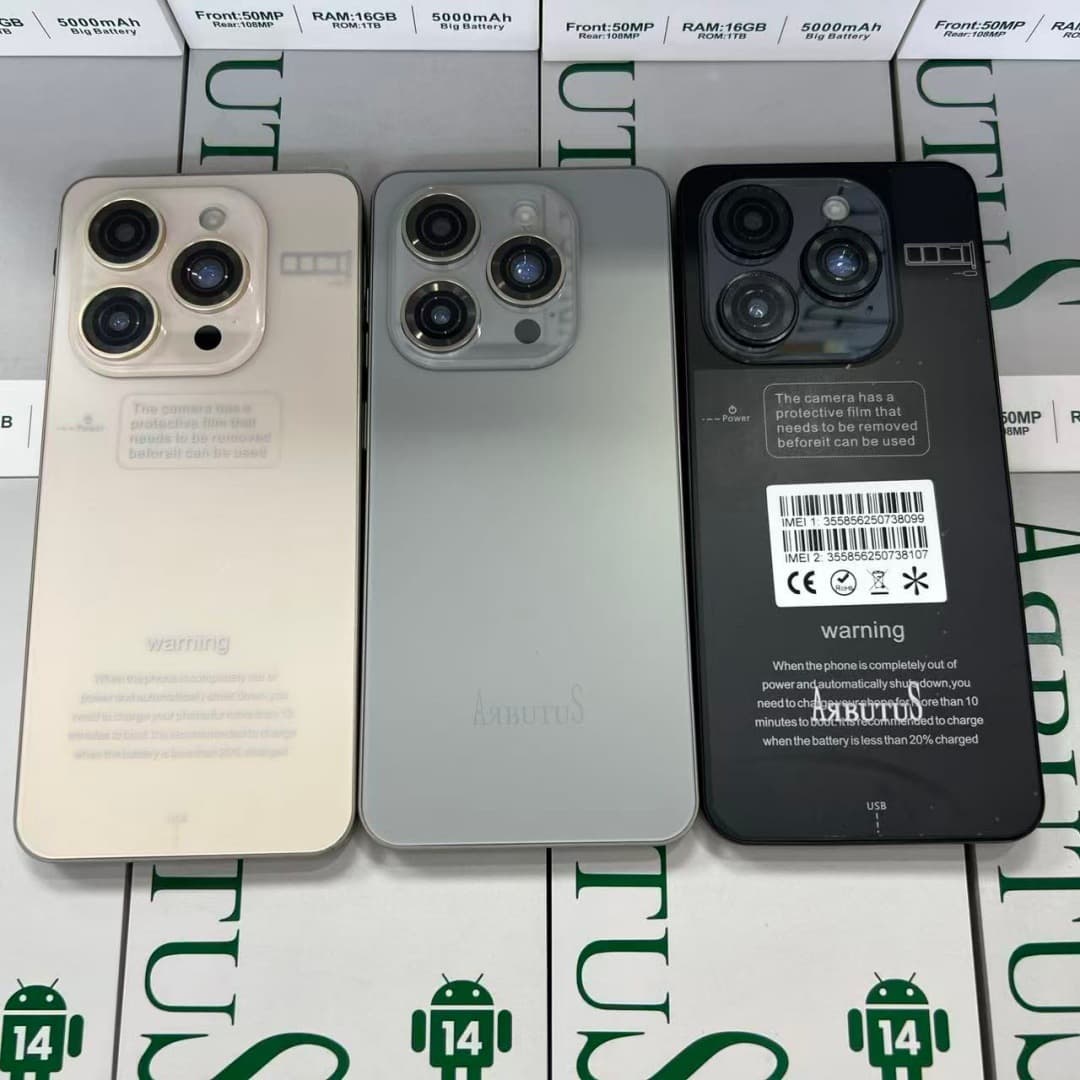 Export Android cross-border true 4G smartphone 16PROMax Android 16+1TB ARBUTUS mobile phone