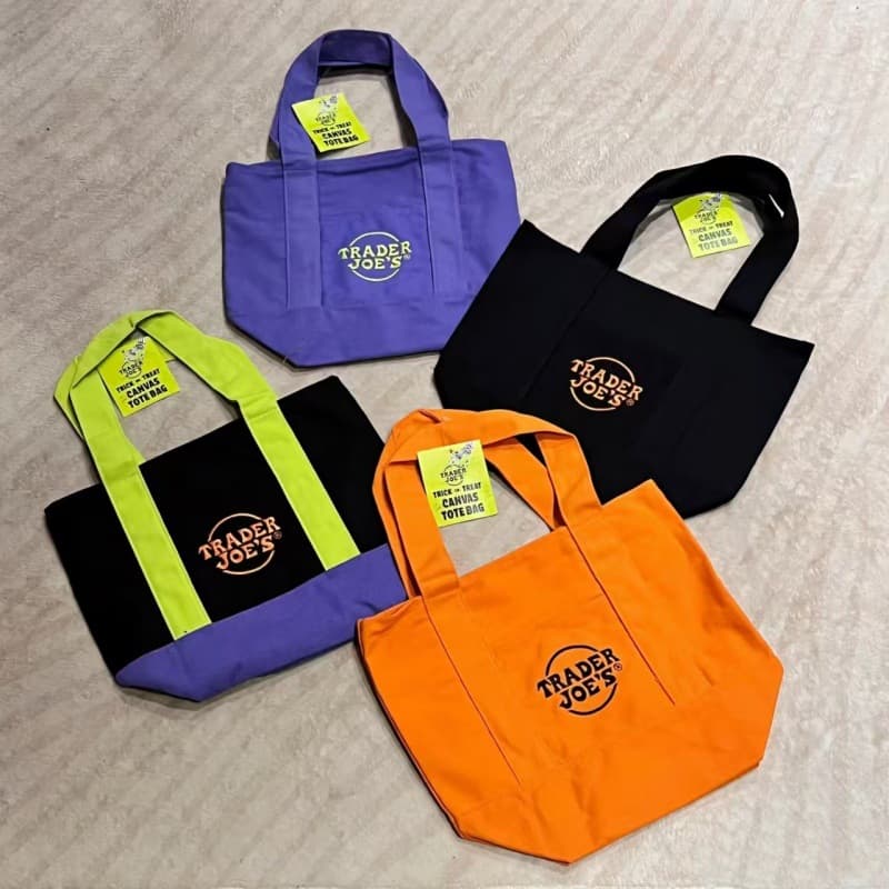 New Trader Joe's Mini Tote Bag 2025 Halloween Limited Edition Canvas Tote Shopping Bag Fashion Bag