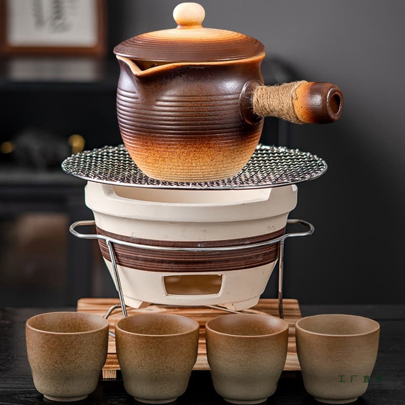 Extra-Large Capacity Jar Kettle for Outdoor Use, Personalized Tea Brewing Set with Roasted Milk Tea and Barbecue Features