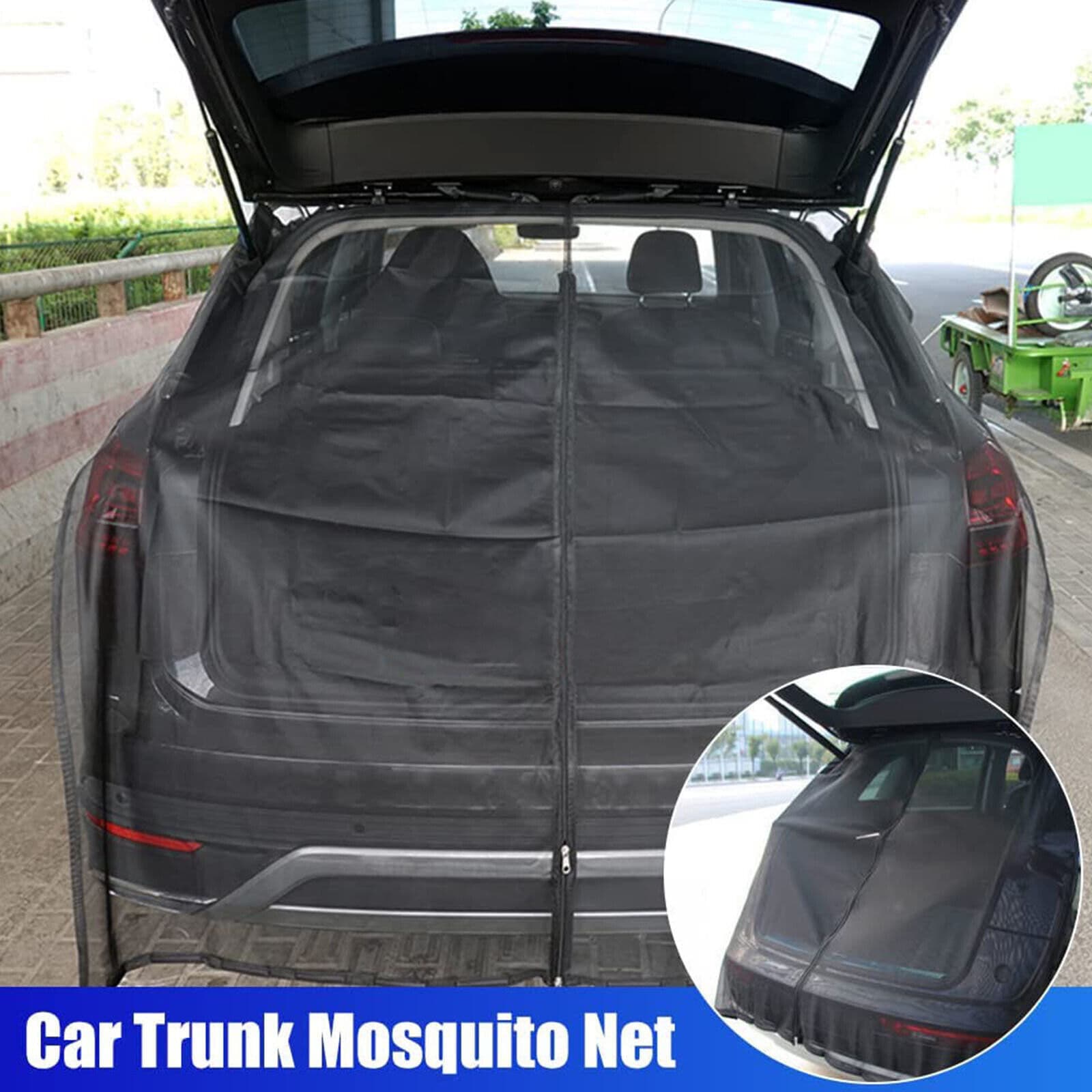Car anti-mosquito curtains, sunshade screens, magnetic magnets for self-driving travel equipment, trunk ventilation, insect-proof mesh