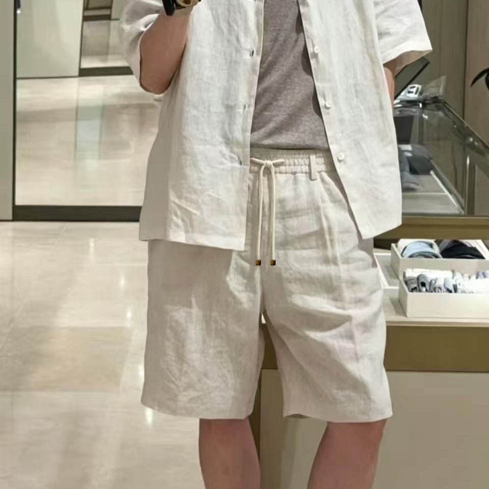 Direct Supply BC EHHCLA Summer Old Money Relaxed Casual Linen Shorts for Men