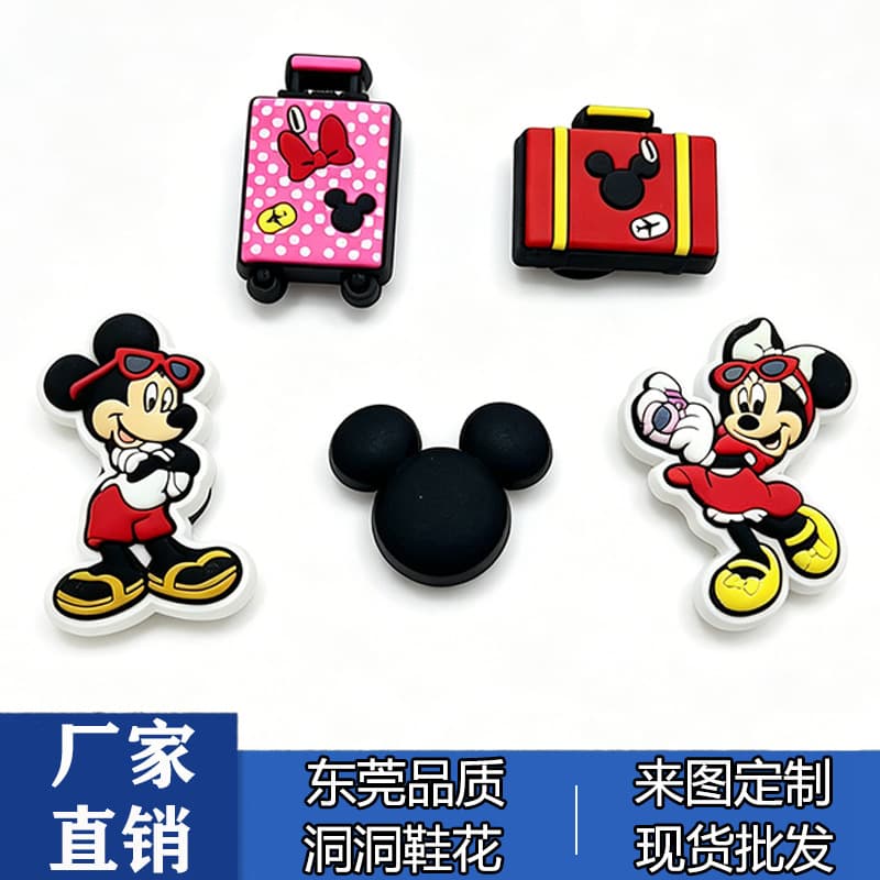 New Croc Charms Accessories PVC Mickey Mouse Series Cartoon Versatile Shoe Charms Croc Clips Shoe Decorations