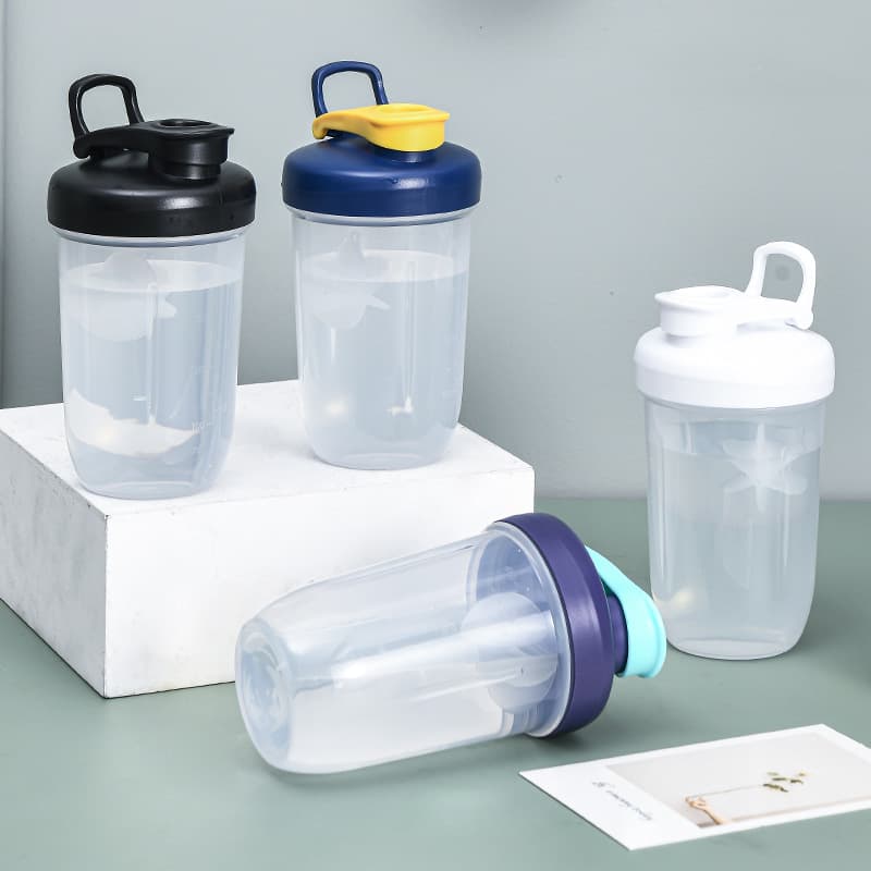 400ml Shaker Cup Protein Powder Milkshake Mixing Cup Gym Sports Water Bottle with Scale Portable Mixing Ball Cup