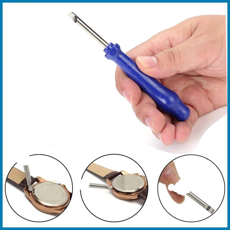 Watch Case Opening Tool Battery Replacement Repair Kit Chrome Vanadium Steel Watch Bottom Cover Prying Knife Home Use Tool
