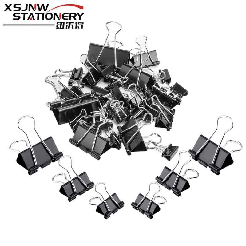 Extra Large Various Models Black and Colored Binder Clips Metal Binding Bill Clips Stationery Clips