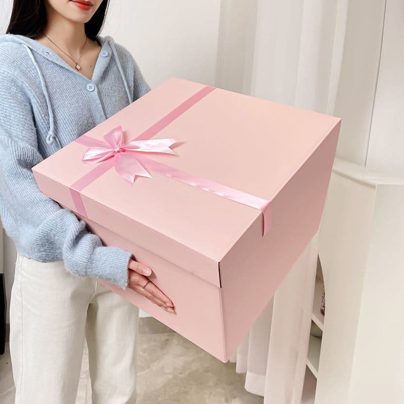 Gift Box Empty Box Birthday Gift Box Large Extra Large Pink Surprise Box for Girlfriend Gift Packaging Box