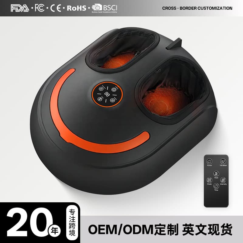 Foot Massager Machine In Stock Remote Control Compact Size Airbag Kneading Heat Therapy Foot Massager Lightweight Portable