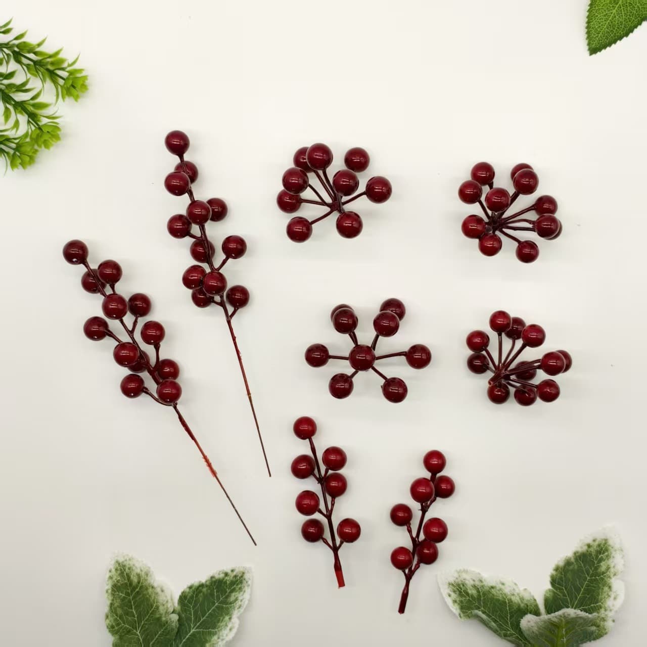 Cross-border Christmas Red Berries Artificial Holly Berries Christmas Home Decoration Fortune Red Series Holly Berries