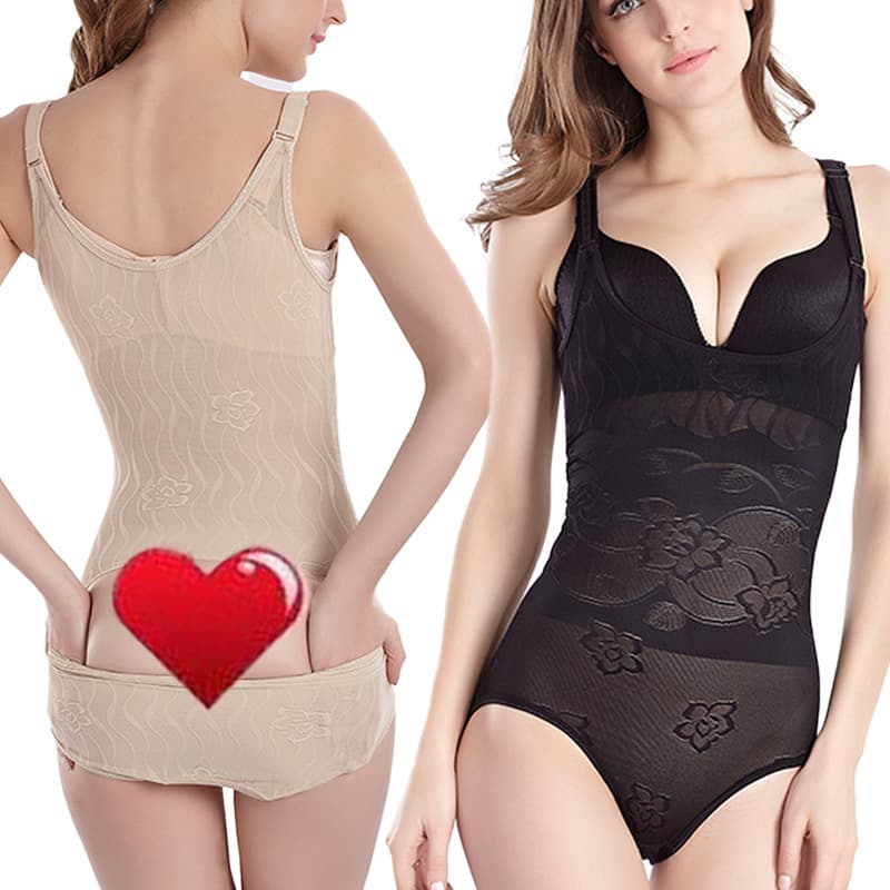 9020 Backless Triangle Bodysuit Shapewear for Women Postpartum Tummy Control Hip Lifting Bust Support Waist Cincher Slimming Underwear