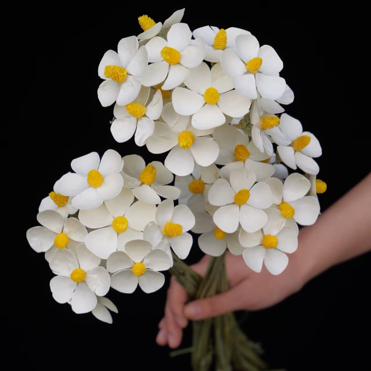 Violet Dried Flowers Fresh Style Home Flower Arrangement Ornaments Melon Seed Flowers Oncidium Handmade Flower Bouquet DIY Flower Arrangement