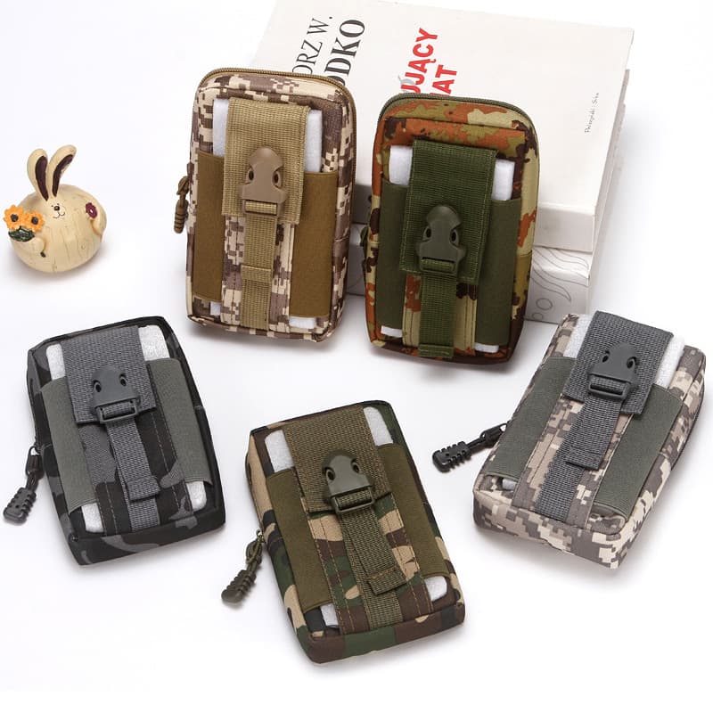 New Outdoor Tactical Waist Bag Sports Phone Pouch Wearable Belt Construction Site Mobile Phone Holder Fashionable Waist Pack