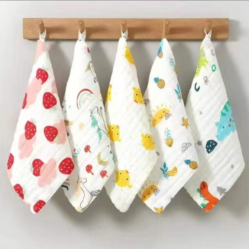 Baby Towel, Pure Cotton Gauze Towel, Newborn Towel, Children's Face Towel, Drool Bib, Square Towel