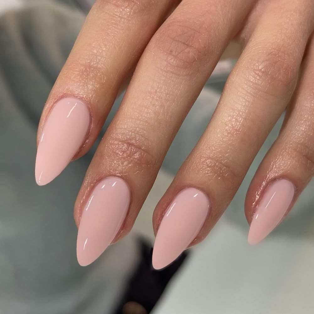 Solid Translucent Pink Nude Long Stiletto Nails Pointed Nail Moonlight Color Drop Nail Art Solid Nail Art Bestseller