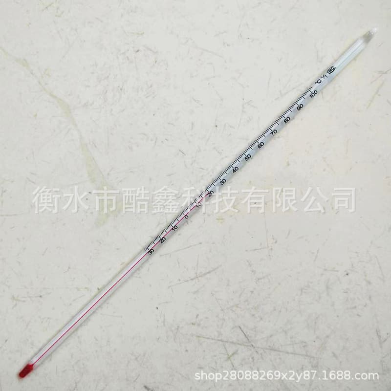 Glass Thermometer Water Temperature Gauge Rod Type Red Liquid Alcohol Industrial Greenhouse Thermometer -50 to 300°C 30cm