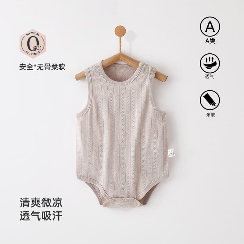 Baby Summer Thin Clothes Sleeveless Home Clothes Newborn Baby Clothes Boys Girls Baby Romper Pajamas Wholesale