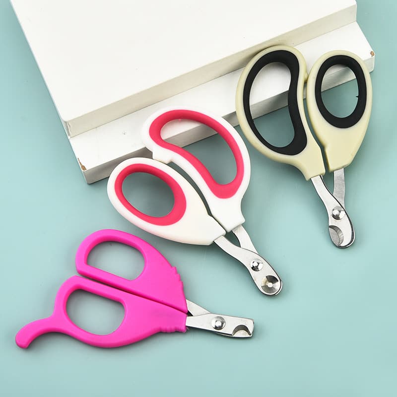 Factory Wholesale Stainless Steel Pet Nail Clippers for Cats and Dogs, Small Blind Cut with Round Hole, Pet Nail Trimmer Grooming Tool