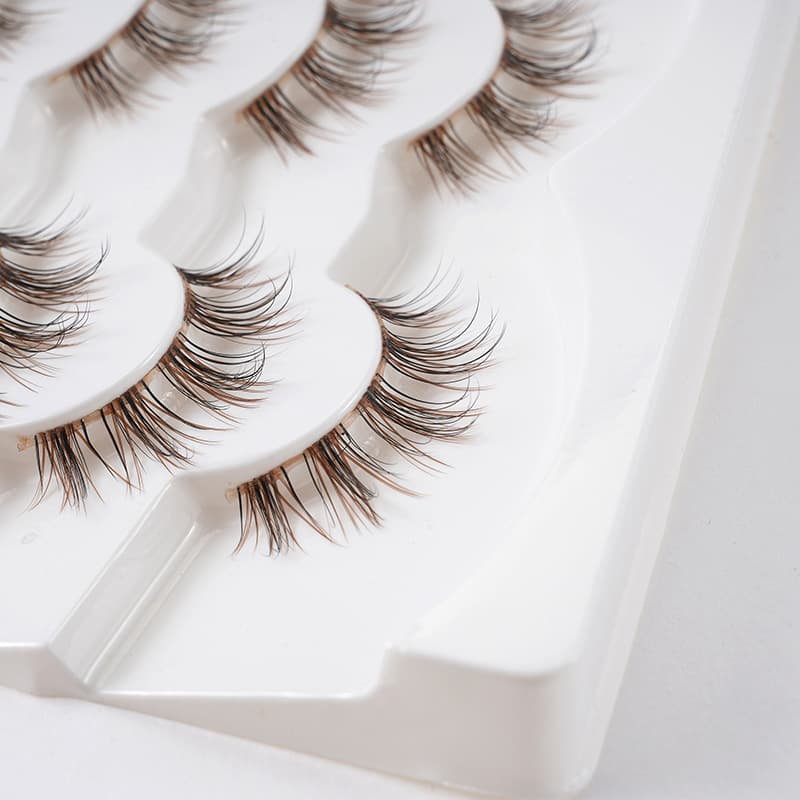Little Devil Comics False Eyelashes Thick and Long False Eyelashes Transparent Stems Whole One-piece Barbie Brown Upper Eyelashes