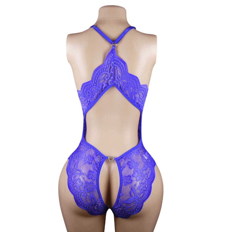 Sexy Open-Crotch Bodysuit Best-Selling Plus Size Lace Tight Fit European American Cross-Border Wholesale