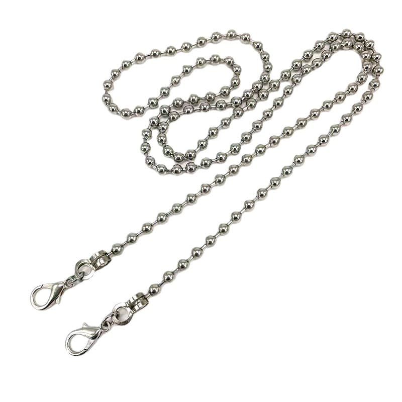 Wholesale in Stock New Round Bead Chain Women's Bag Shoulder Strap DIY Women's Bag Crossbody Hardware Silver Bag Chain Bag Accessories