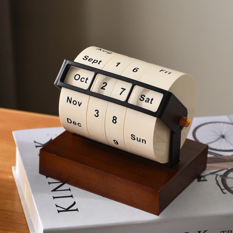 Factory Direct New Calendar Wheel Perpetual Calendar Large Creative Rotating Office Desktop Decoration