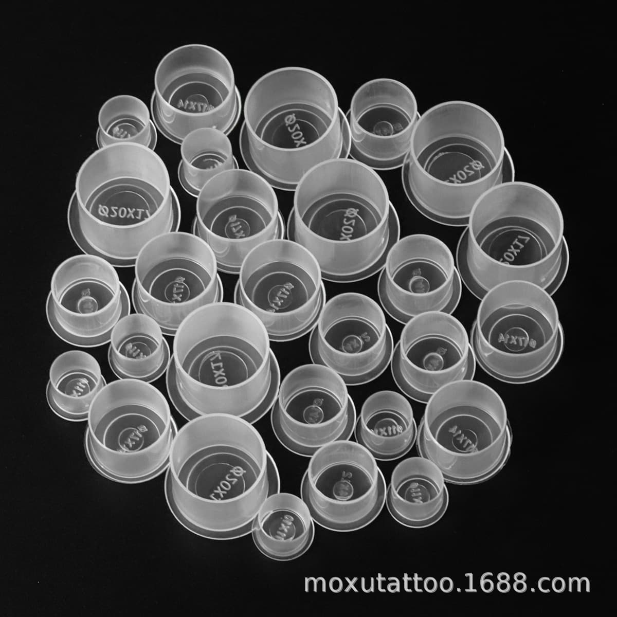 Tattoo Ink Cup with Base, Transparent Plastic Cup Holder, Tattoo Pigment Cup, Ink Cup, Tattoo Tools & Supplies for Cross-Border