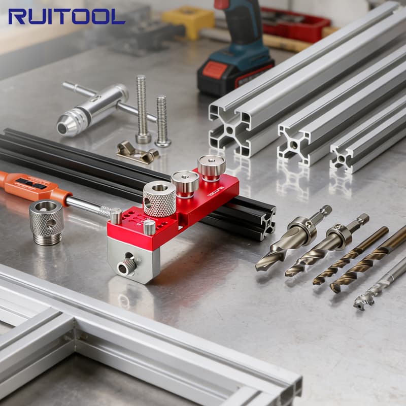Aluminum Profile Hole Opening Aid 203040 Aluminum Profile Puncher Manual Tapping Locator Aluminum DIY Tool
