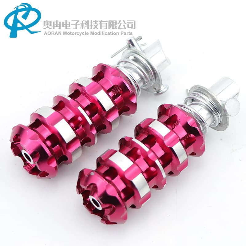Aluminum alloy round hollow front and rear pedals Motorcycle electric vehicle pedal off-road vehicle modification accessories