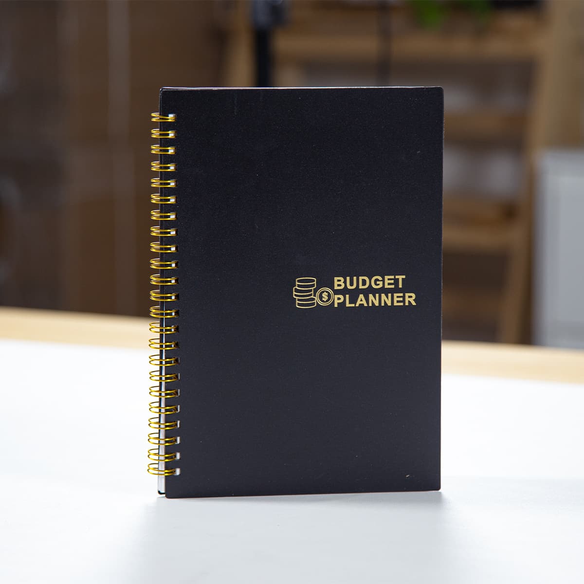 English Budget Planner A5 Size PP Film Cover Gold Stamping Monthly Financial Organizer Notebook for Business And Personal Use
