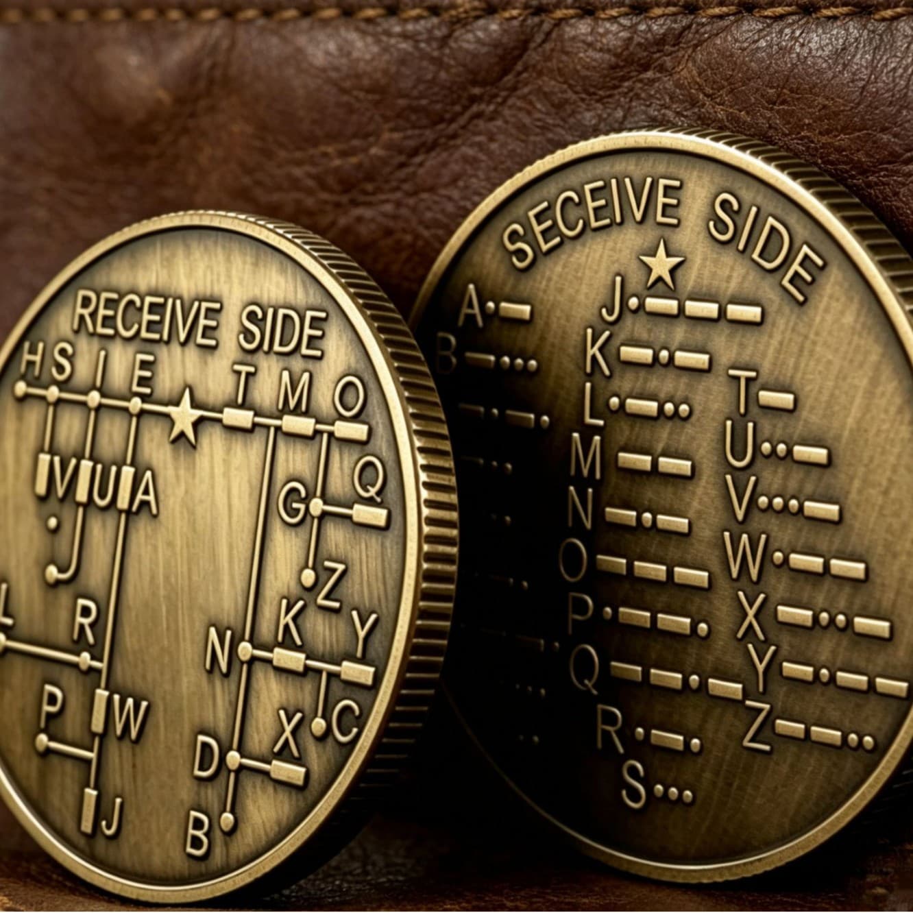 In-Stock Cross-Border CW Morse Commemorative Coin Morse Code Coin Vintage Bronze Commemorative Medal Collectible Business Gift