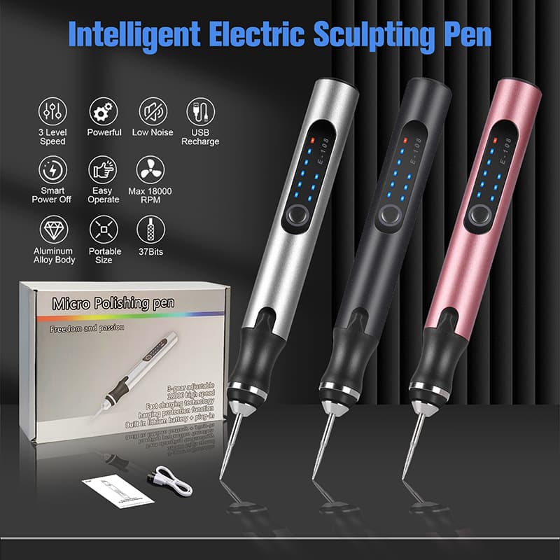 Mini Electric Grinder, Small Handheld Rotary Tool, Lithium Battery, Drilling, Carving, Polishing, Portable Mini Pen Grinder
