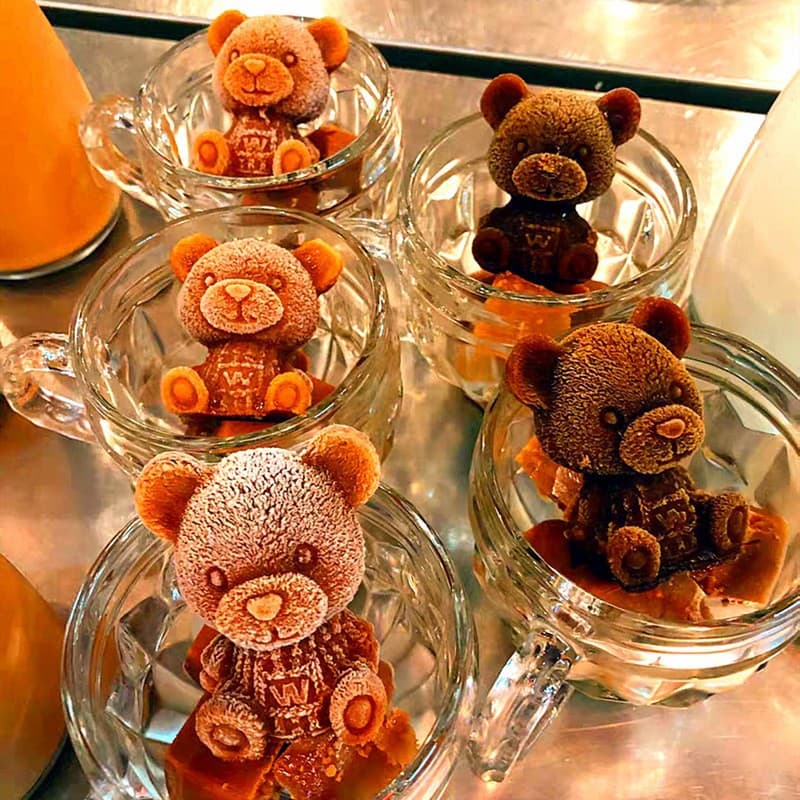 Sanxin Internet Celebrity Bear Milk Tea Ice Cube Mold Halloween Skull Candle Mold DIY Handmade Glue Mold Cake