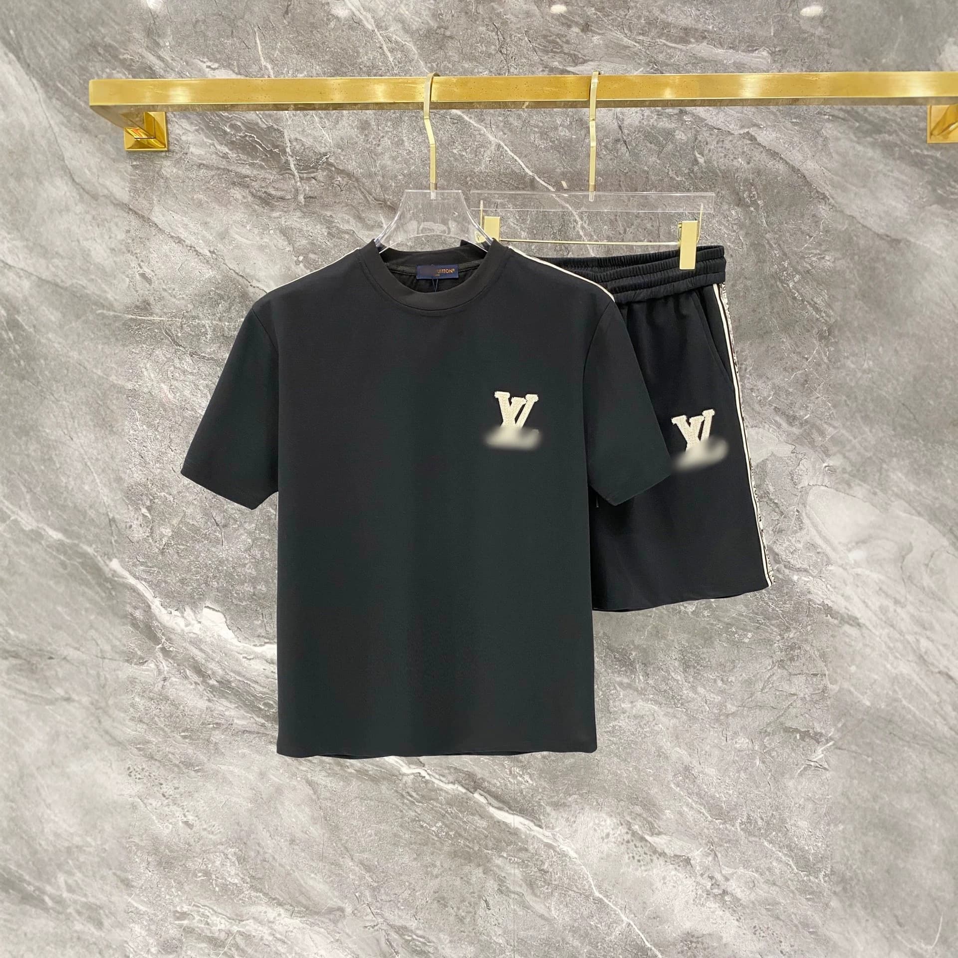 2026 Cross-Border Trade Comfortable Casual Set Trendy Brand Fashion European and American Men's Set Summer T-Shirt Collection Short Sleeve