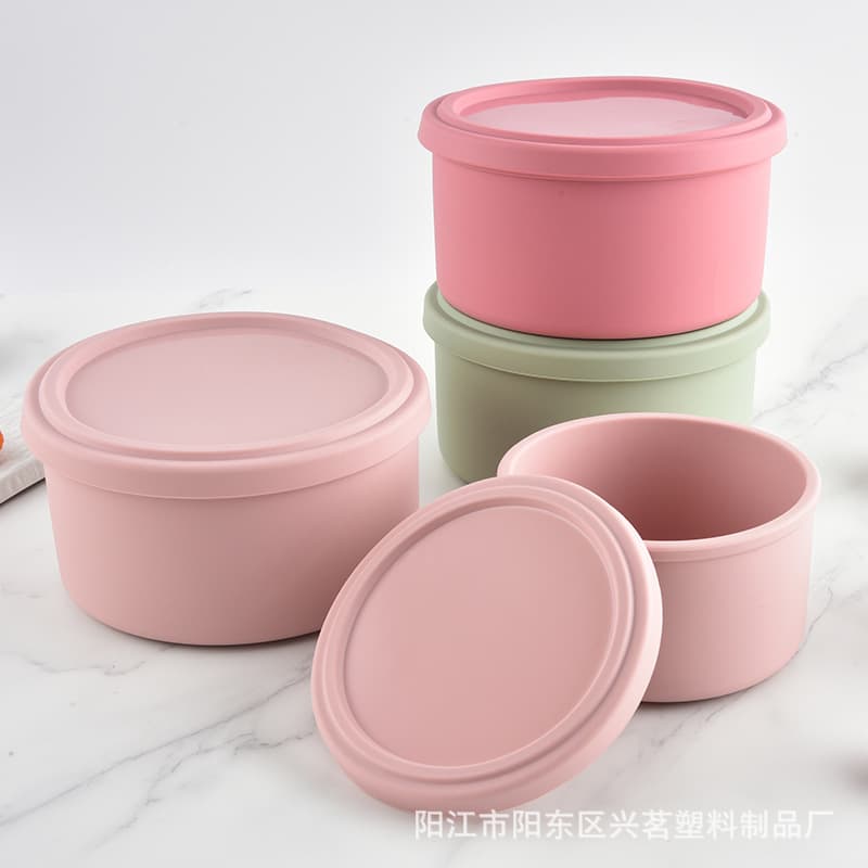 Silicone Lunch Box for Office Workers, Microwave-Safe Divided Food Storage Container, Soup Bowl, Meal Prep Bento Box with Fruit Compartment