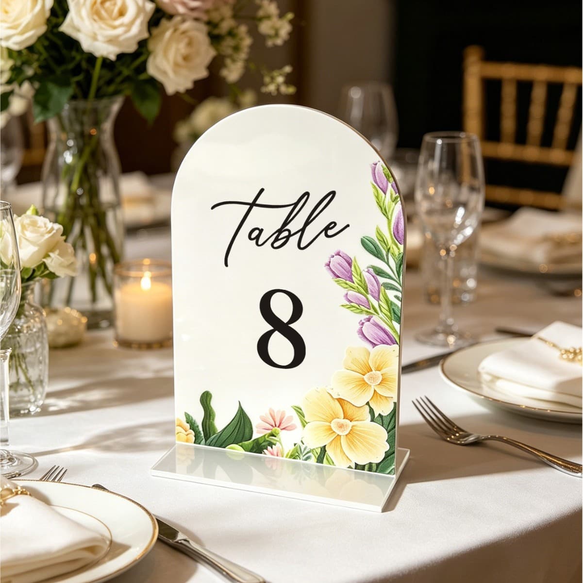 Acrylic Wedding Table Number Stand Table Number Sign Banquet Birthday Party Guest Seating Marker Decoration