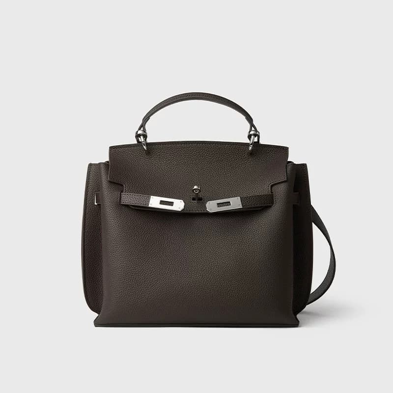 Genuine Leather Kelly Bag Factory Crossbody Wing Bag New Women's Bag Versatile Vintage Top Layer Cowhide Leather Shoulder Bag Crossbody Bag