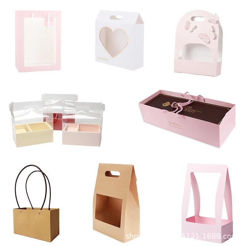 Customized Flower Box, Satchel Flower Box, Flower Packaging Box, Sample Customized Gift Box, Packaging Box, Flower Box