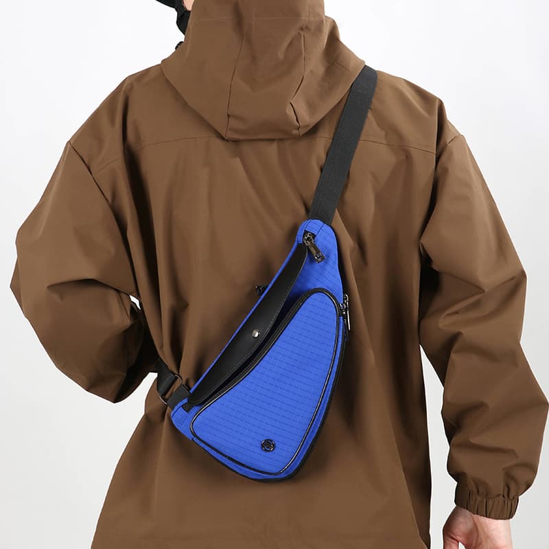 Men's bag cross-border new retro casual chest bag men's simple and versatile shoulder bag cross-body bag commuter contrast chest bag