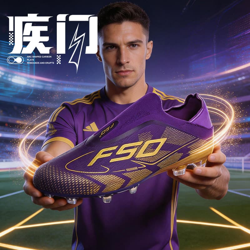 New Cross-Border Seamless Knitted Football Boots for Men, Professional Match and Training Soccer Shoes for Grass