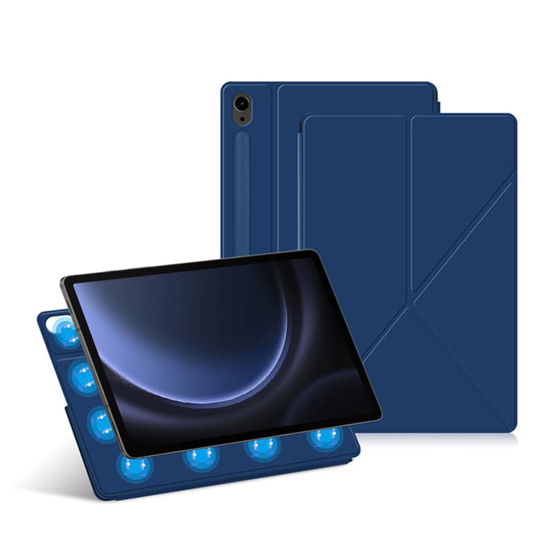 Compatible with Samsung Tab S9+ protective case, S8Plus tablet case, S10fe magnetic transformable stand Ultra leather case