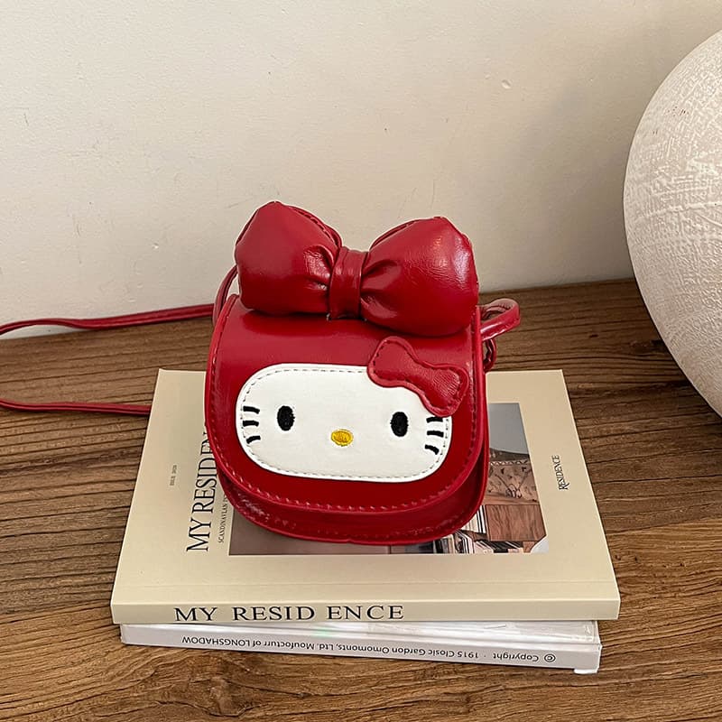 Japanese-Style Cartoon Little Girl Shoulder Bag, Stylish Mini Cute Bowknot Baby Crossbody Bag